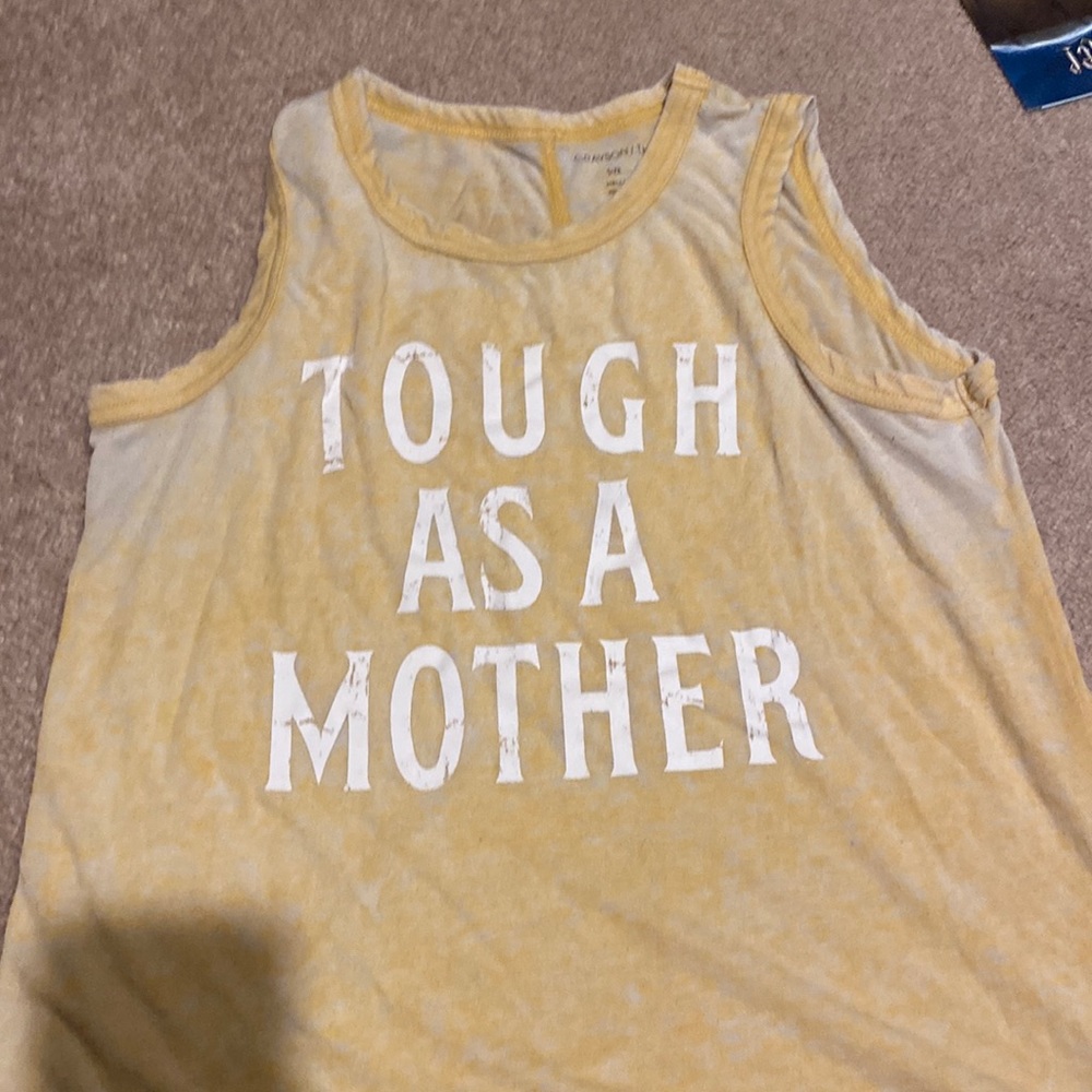 Yellow graphic tank top